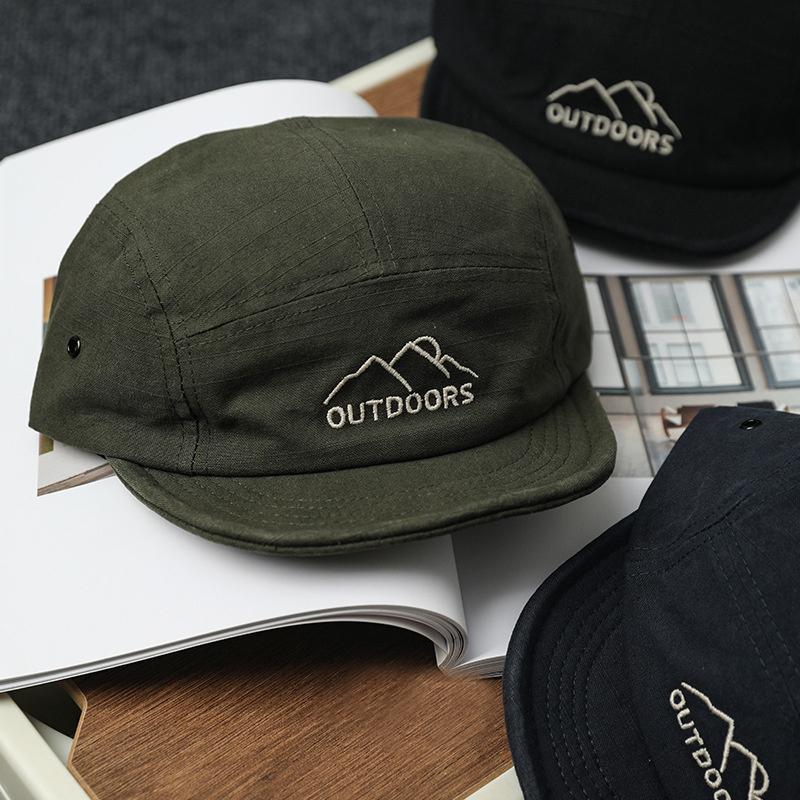 Short Brim Cotton Baseball Cap Men Women Casual Vintage Dad Hat 5 Panel Adjustable Trucker Cap Summer Outdoor Sports Camping Hat