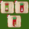 Charming Santa Claus Deer Wine Bottle Cover Bag Dinner Table Decor Champagne Package Christmas