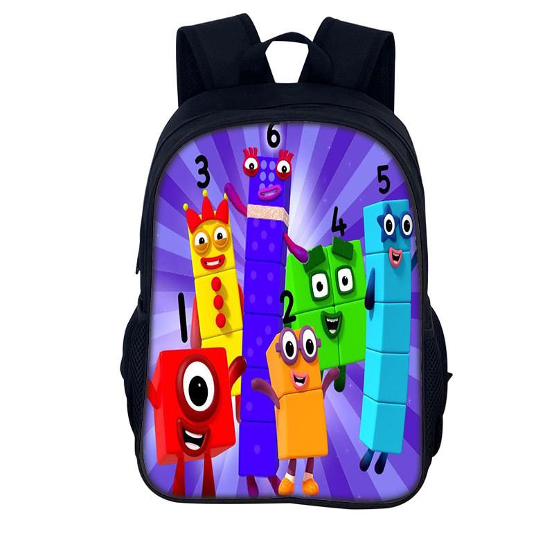 Numberblocks Digitální Číselné Bloky Batoh Pro Děti Školní Úložný Prostor A Vzdělávání