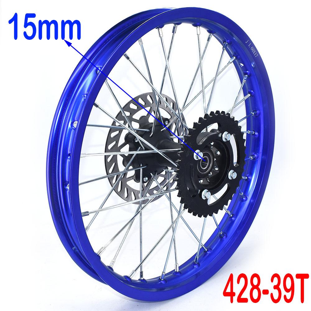 Rear Rims Aluminum Alloy Circle Of 17" Wheel 1.60 X 17" Inch with Disc Brake Sprocket for KLX CRF Kayo Apollo BSE Dirt Pit Bike