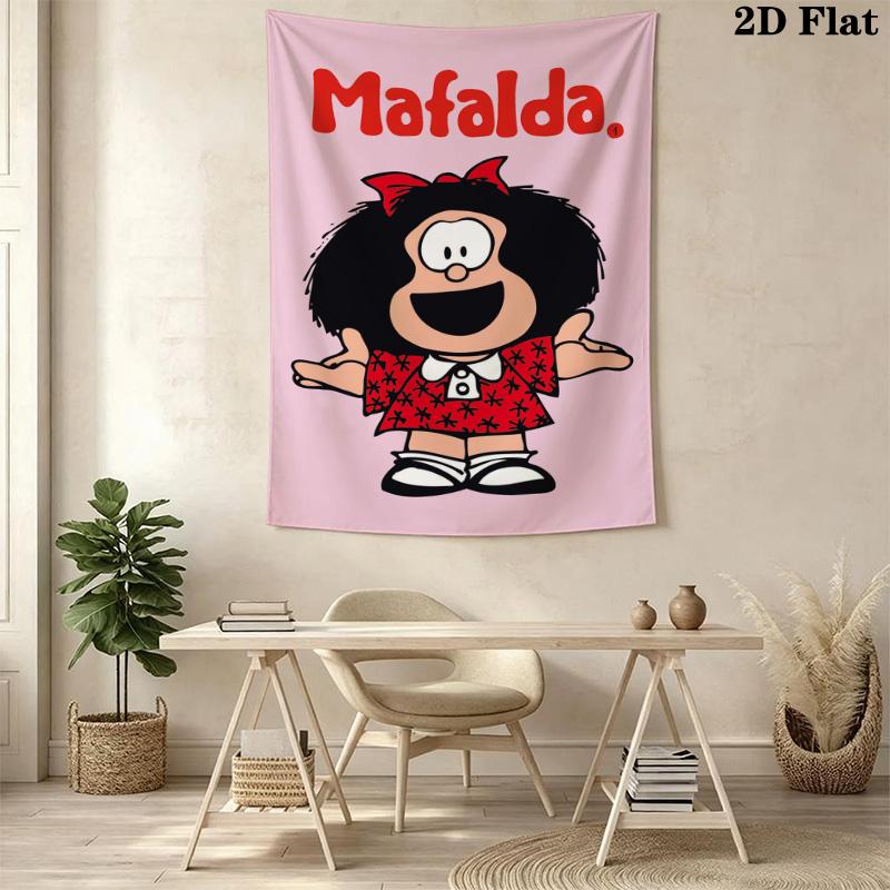 Mafalda Pattern Home Decor Tapestry, Wall Hanging, Decorative RV Wall Cloth.ZGT0914067