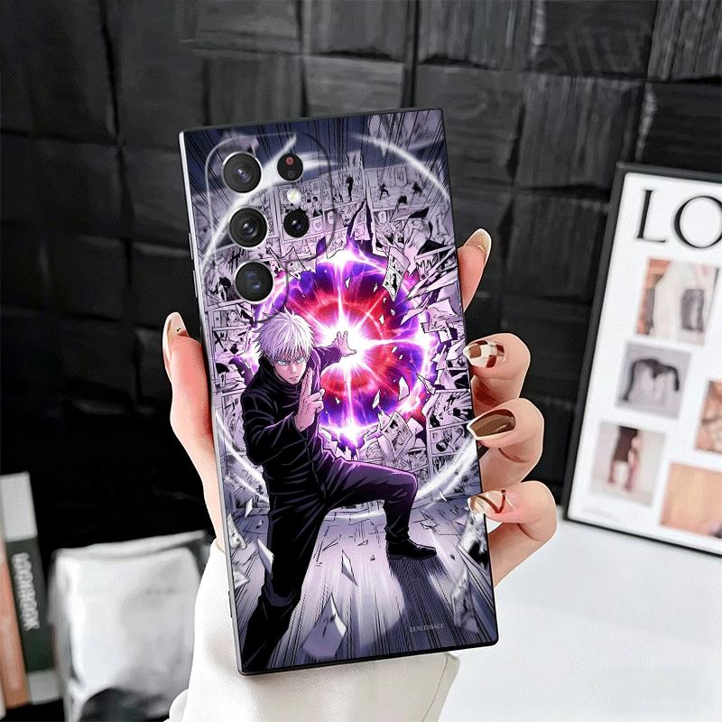 

Anime Gojo Satoru JUJUSU Soft Phone Case for Samsung Galaxy S26 S25 Edge S24 Ultra S23 Plus S22 S21 FE S20 Black Cover Back Shel Samsung S22 Ultra