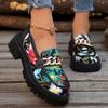 Spring and Autumn New Model Thick-Topped Women's Round-Toe One-Piece Shoes