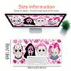 Large Multi-Size Non-Slip Rubber Base Halloween,Pink,Horror Characters Mouse Pad,Stitched Edges Keyboard Desk Mat for School,Office