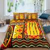 Ancient Egypt Duvet Cover Set Egyptian Symbol Bedding Set Vintage Pharaoh Pyramid Boho Tribal Polyester Quilt Cover 2/3pcs Queen