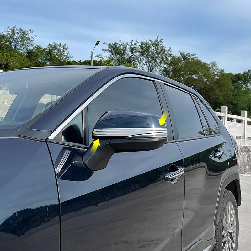 För Toyota Corolla Cross XG10 2024 2024 2024 Hybrid Rostfritt Stål Bil Backspegel Sidospegel Listskydd Trimlist Klistermärken