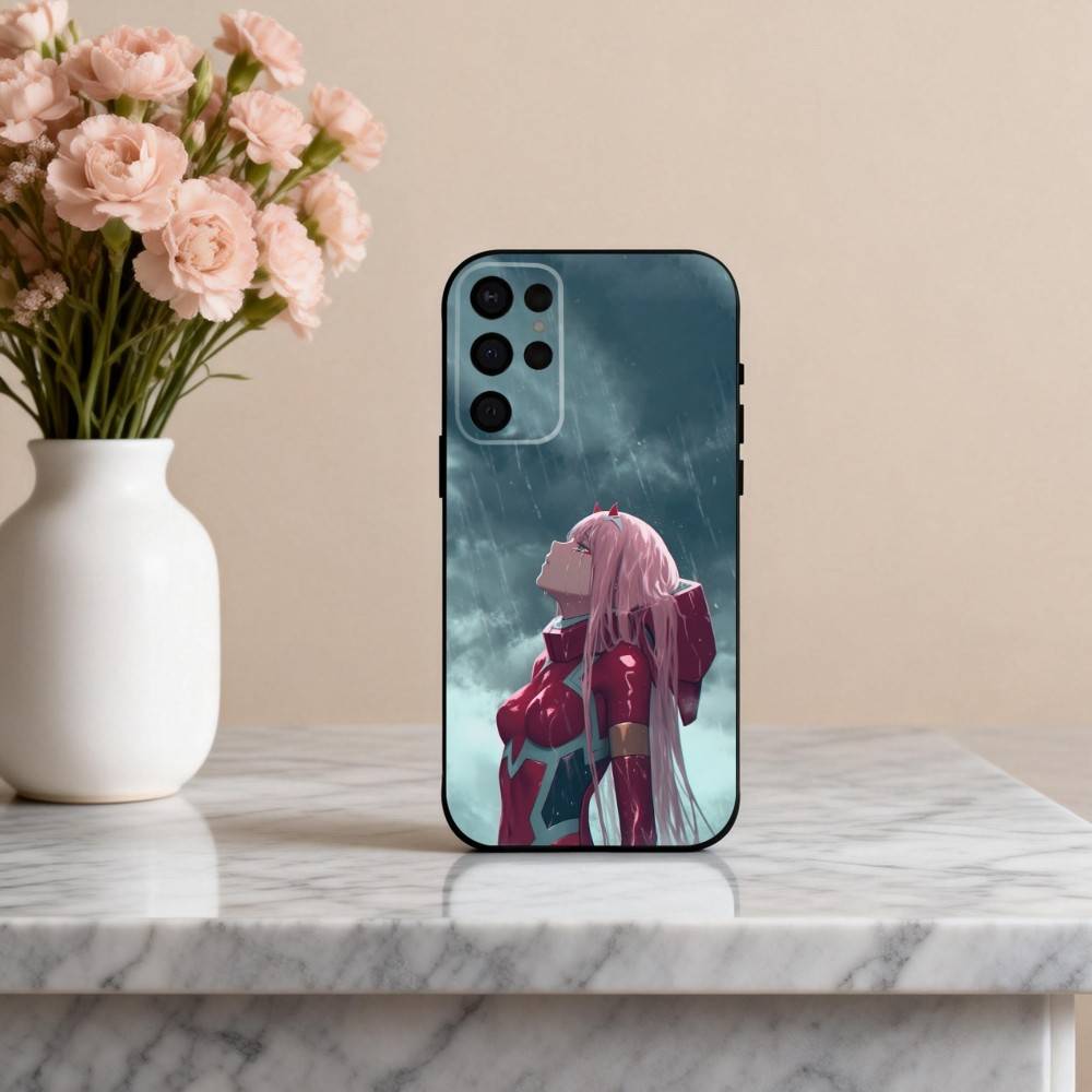 D-Darling in The F-Franxx Z-Zero Two Phone Case For Samsung S25,24,23,22,30,21,10,9,Ultra,Plus,Lite,FE,4,5 G Soft Black Case