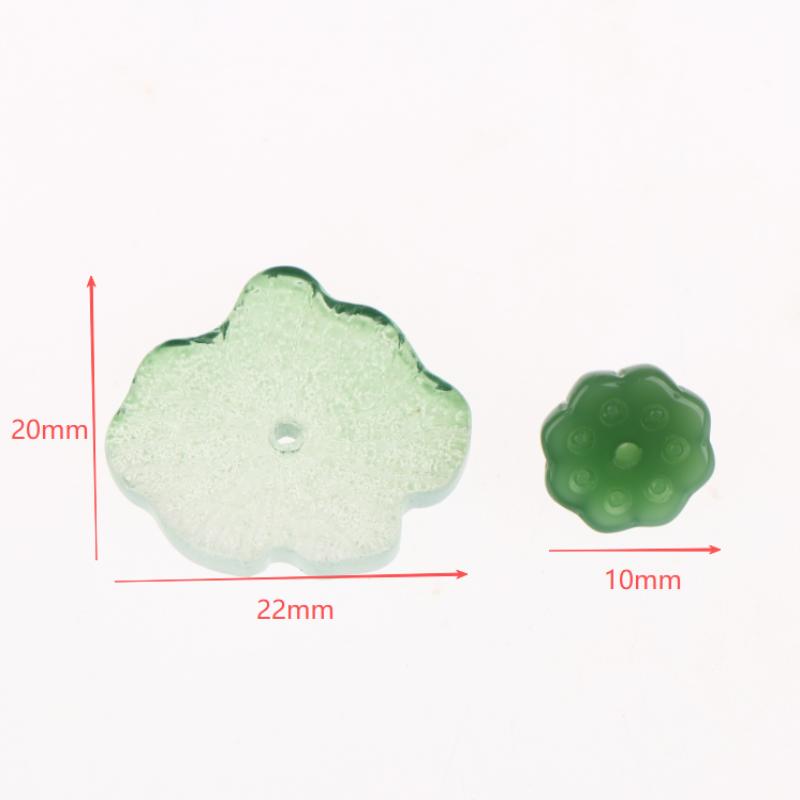 20Pcs Glass Lotus Flower Lotus Seedpod Beads Diy Jewelry Making Supplies Accessories For Handcraft Craft Kit