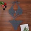 2024 Women's Solid Color Lace-Up One-Piece Swimsuit & Bikini In Stock