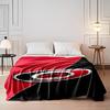 Red and Black Swirl Logo Blanket print blanket soft and cozy perfect for the living room bed sofa or a nap,gift