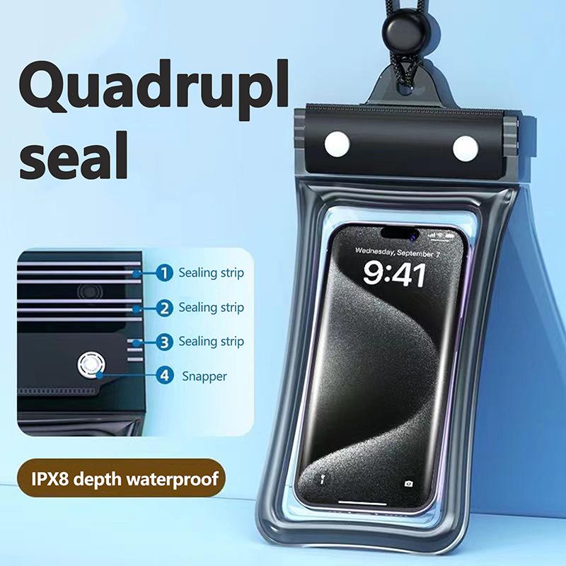 Transparent Waterproof Phone Case Touch Screen Sealed Bag Swimming Diving Phone Cover
