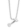 Stylish Dumbbell Necklace For Men With Unique Titanium Steel Pendant Perfect For Fitness Enthusiasts
