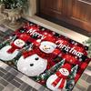 Christmas Rug, Entryway Doormat, Santa Claus Red Doormat, 3D Entryway Doormat