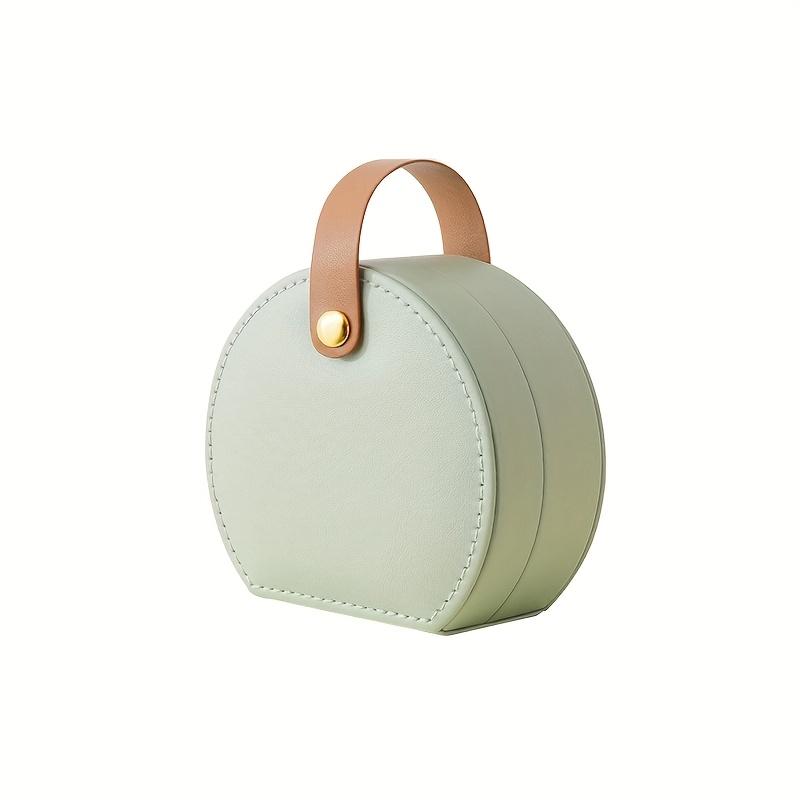 Semicircle Portable Jewelry Box Travel Jewelry Case Storage Organizer for Earrings Rings Necklaces Bracelets Mini Jewelry Holder