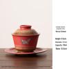 Changqi Forbidden City Red Ceramic Teapot Set