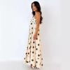Independence Station European and American Summer Fashion Printed Halter Suspender Sexy Swinging High Waist Dress Women