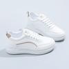 Spring and autumn new daily round head flat heel little white shoes female student casual shoes Korean version breathable women's sports board shoes