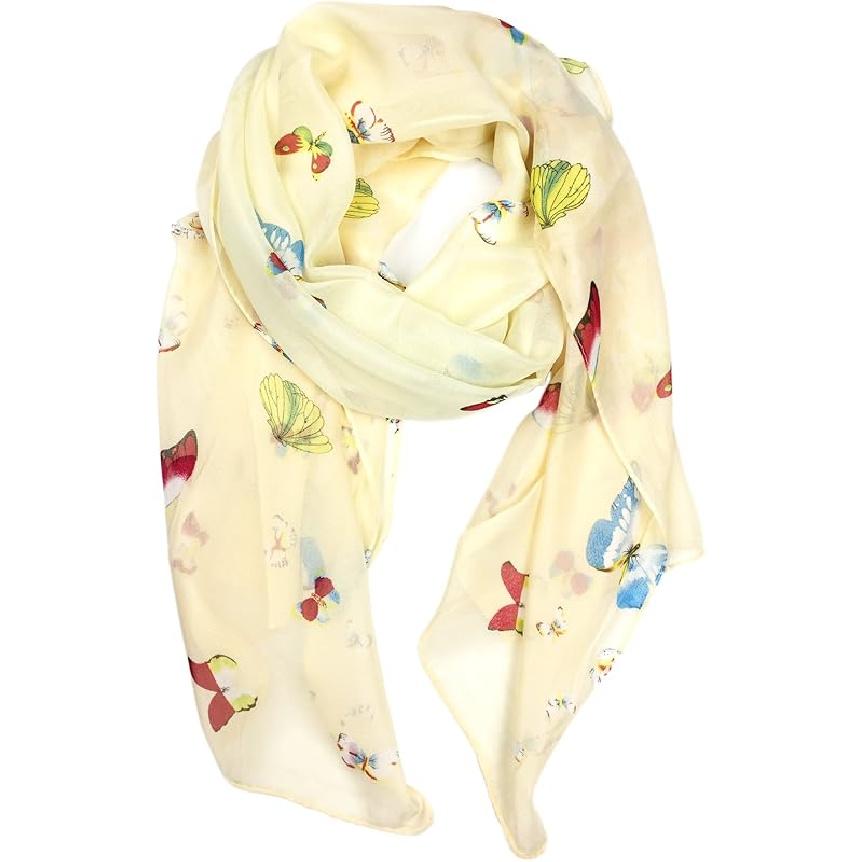 TWÓJ UŚMIECH Damski/Kobiecy Lekki Szal Szal z Mieszanki z Nadrukiem Kwiatowym/Jednokolorowy Na Sezon Wiosenno-Letni