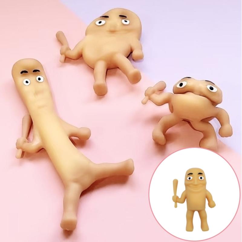 Italian Brainrot Tung Sahur Soft Rally Toys Stress Relief Prank Toy Fidget Toy Transformable Kids Adults Party Birthday Gift