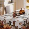 XCHI Turkey Gnomes Thanksgiving Fall Tablecloth Rectangle Washable Table Covers for Indoor Outdoor Dining Home Party Decorations Table Cloth 60x84