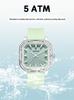 Sanda Fashion Color Block Kids' Silent Quartz Square Exam Watch – 3D Creative Unisex Design