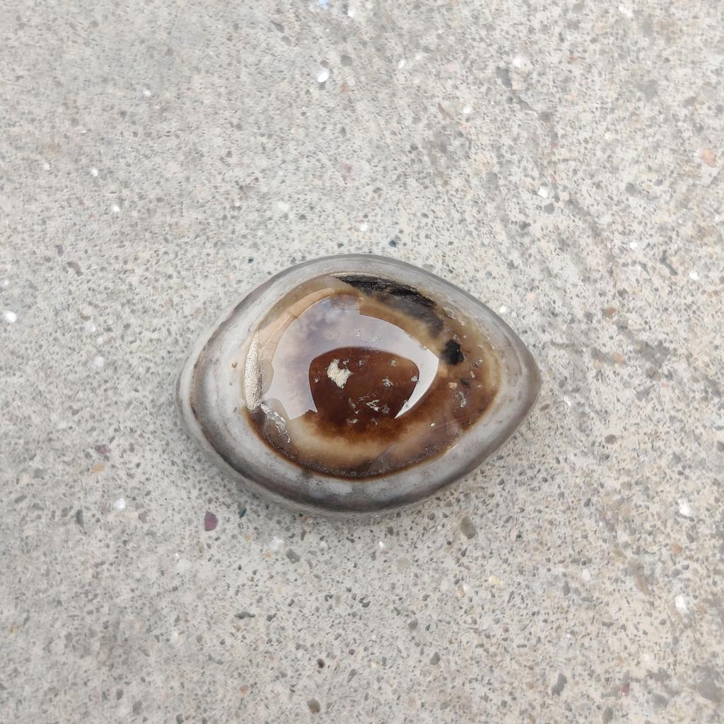 Loose Banded Agate Eye Gemstone, 51 Carat, 26x20x13 MM Size.