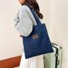 Stor kapacitet denimväska litterär stil avslappnad enkel mångsidig sommar toteväska retrotrend axel armhåla väska