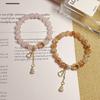 New Chinese Style Crystal Bracelet Women Natural Citrine Rose Quartz Beads WithPendant Fashionable Hand Jewelry