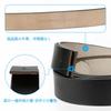 JingHao Plus Size Genuine Leather Stylish Casual Jeans Work Belt in Brown Regular and Large Sizes Length Black Men's Belt, Belt, Belt, & Black,