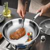 26/28/30Cm Titanium Uncoated Frying Pan, Fish‑Scale Hammer Pattern Healthy Cookware For Home Kitchen Cooking