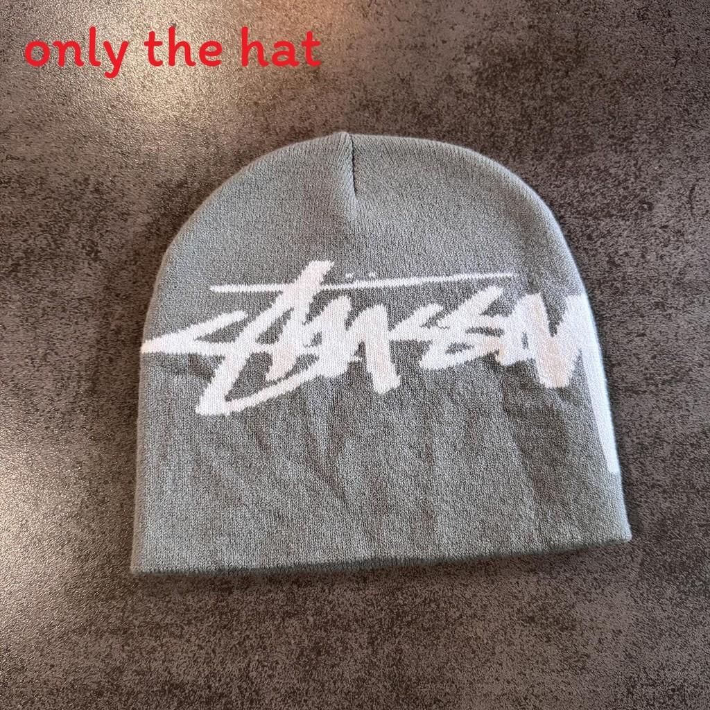 Letter Color Solid Pattern Neutral Casual Warm Knitted Hat For Autumn And Winter