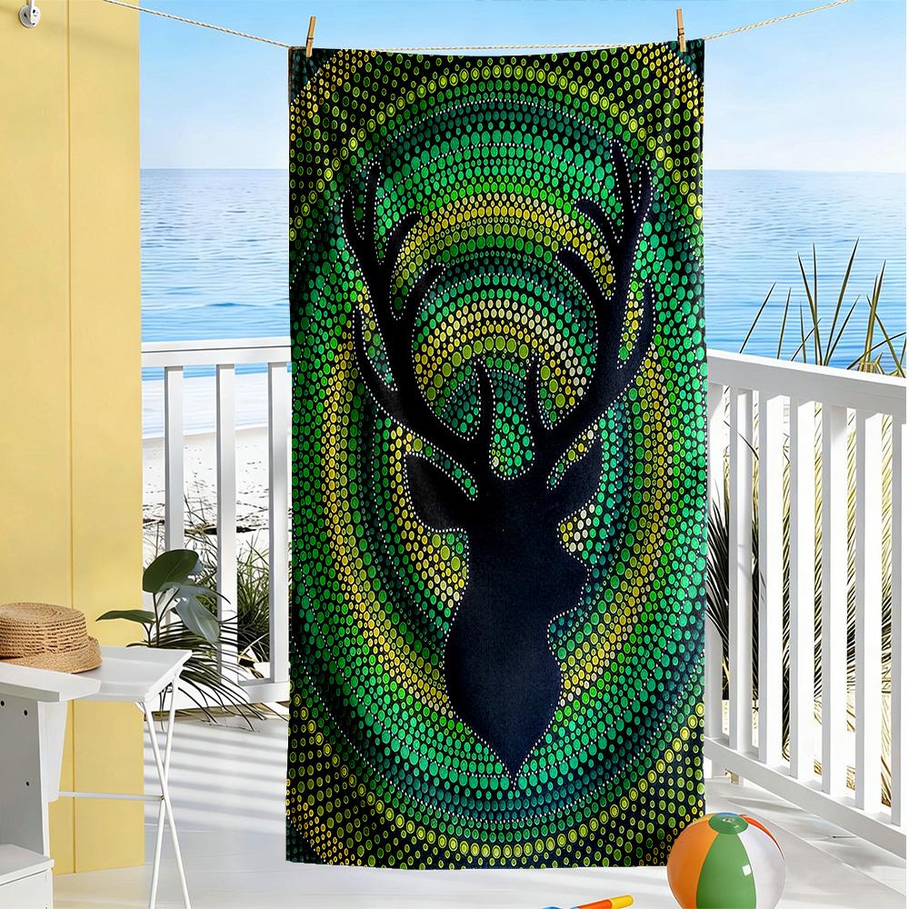 Australian Aboriginal Style Beach Towel Super Soft Microfiber Quickdry Fabric Comfortable Lightweight