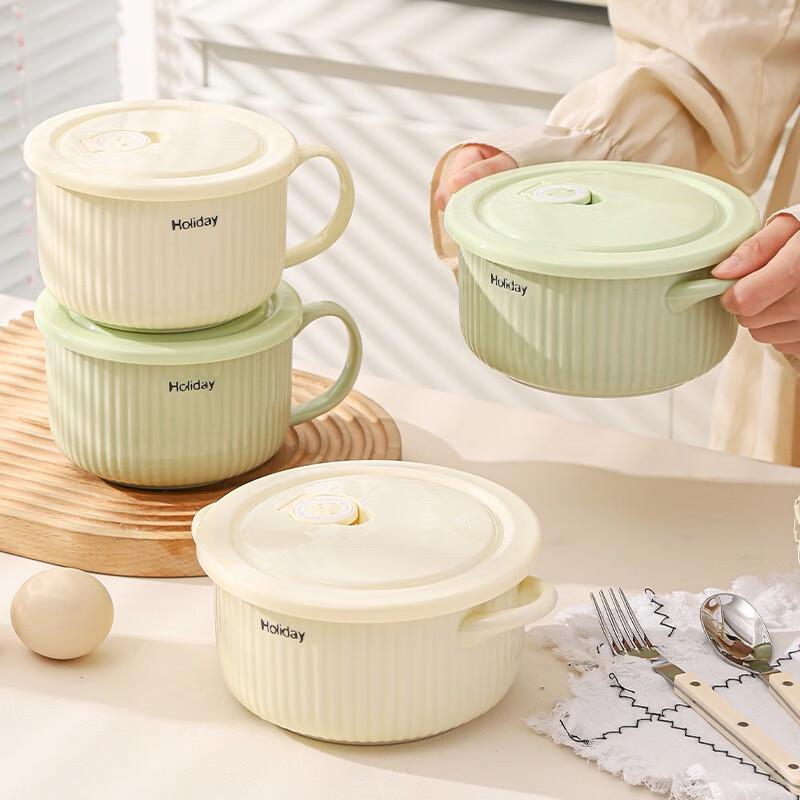 FumaiDe Enamel Noodle Bowl Set with Cutlery