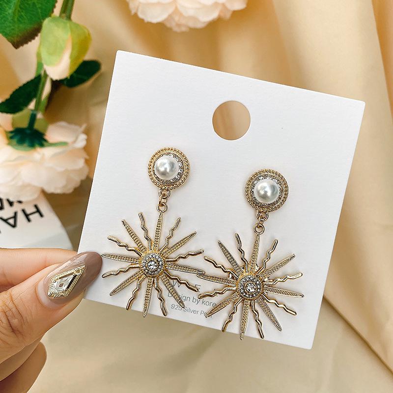 

925 Silver Triangle Dangle Earrings: Korean Style, Elegant Needle Studs for Women