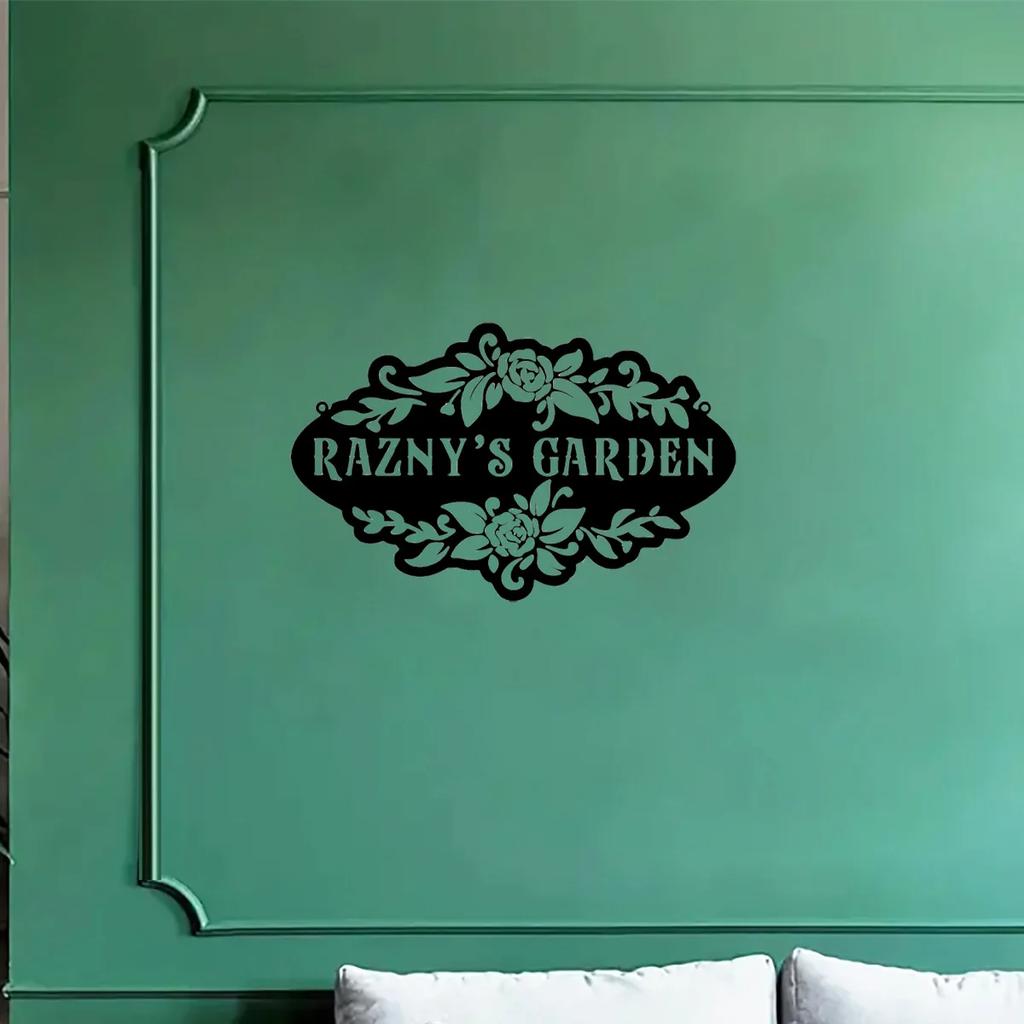 Metal Garden Sign Welcome Yard Decor Outdoor Plaque Custom Name Gift