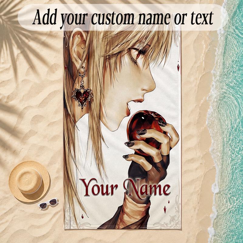 Beach TowelDeath Note Custom Name Text Personalized Soft Towel for Beach Pool Indoor Home Decor Gift