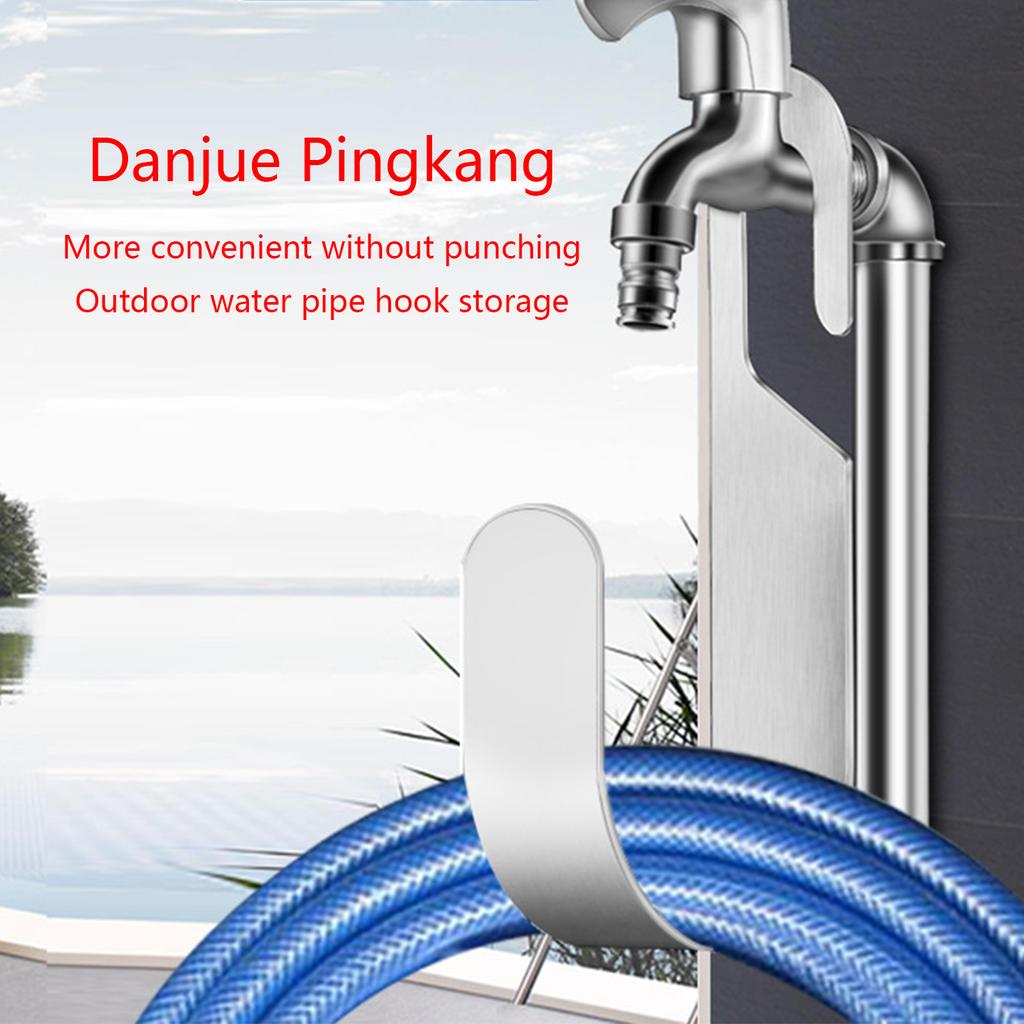 Storage Hook Rack Hose Holder Outdoor Faucet Hanger Garden Hanging Hooks Stainless Steel Material for Garden Faucets