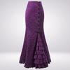Halloween Skirt Jacquard Fishtail Women Punk Style Vintage Ruffles Bodycon Skirt
