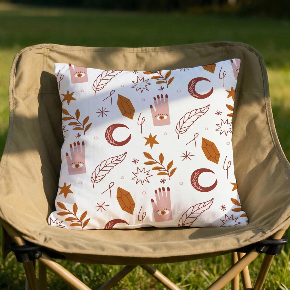 Abstract Boho Pattern Cushion Cover Soft Reversible  Durable Pillow Cover  MultiScene Use for Home  Car Daily Comfort