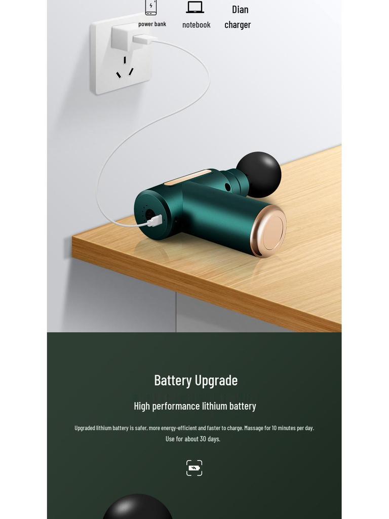 Smart Mini Pocket Electric Muscle Massager Gun - Portable Full Body Vibration Therapy