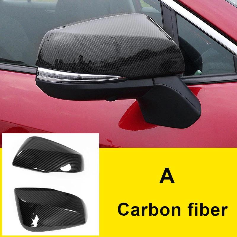 For Toyota RAV4 XA50      2024 ABS Carbon Car Rearview Mirror Side Cover Shell Trim Molding Accessories