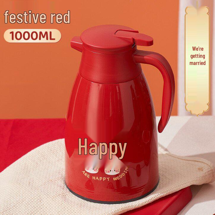 Newlywed Gift: Large Capacity Glass Liner Thermos Flask & Hot Water Kettle