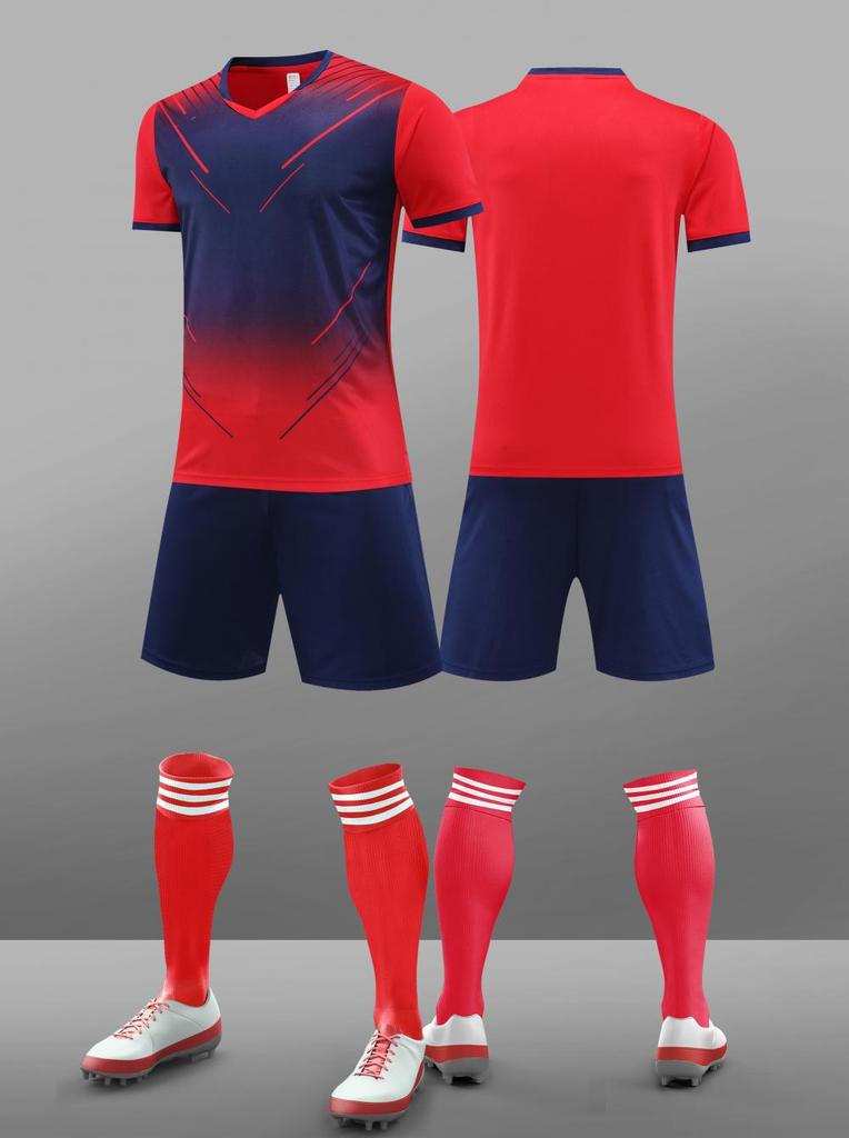 Fußball-Trikotset, Trainingsanzüge für Herren und Damen, Kurzarm, Schnelltrocknend, Für Schüler, Kinder-Fußballuniformen, Sport Grundschule S