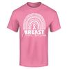 Bröstcancer Medvetenhet Regnbåge Vit T-shirt Bröstcancer Tröjor