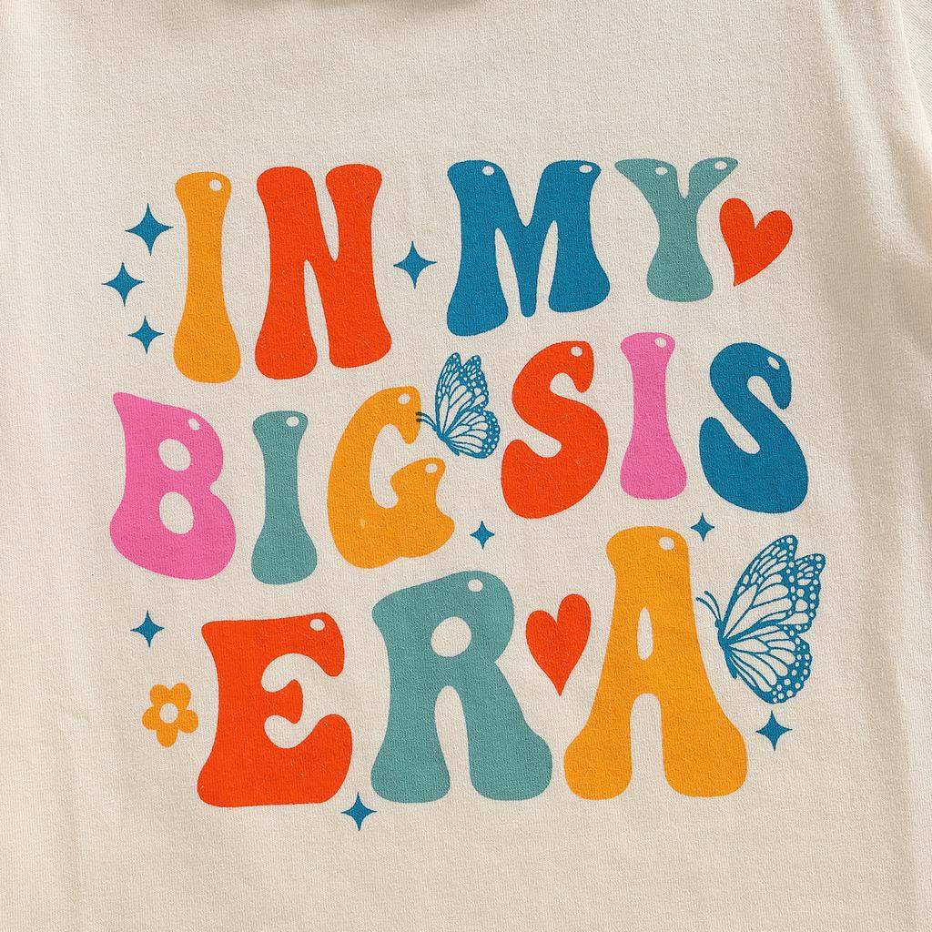 Sora mai mare Sora mai mică Ținute asortate Copii Bebeluș Fetiță Haine de vară Litere imprimate Barca cu mânecă scurtă/T-shirt