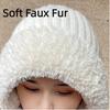 2-in-1 Women Winter Knitted Balaclava Hat Scarf Plush Fleece Lined Neck Warmer Windproof Outdoor Skiing Cycling Hooded Beanie