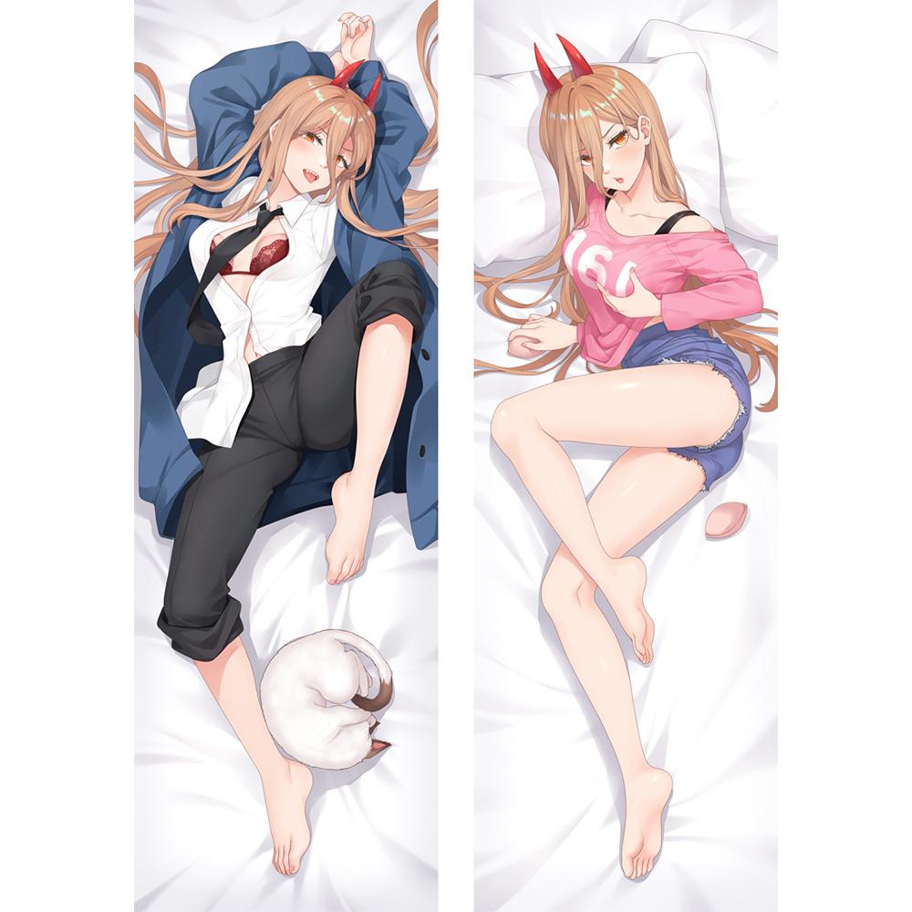 Anime Makima Dakimakura Throw Pillowcase Cosplay Costumes Gifts Peachskin Cartoon Power Pillow Case Bedding King Cushion Covers