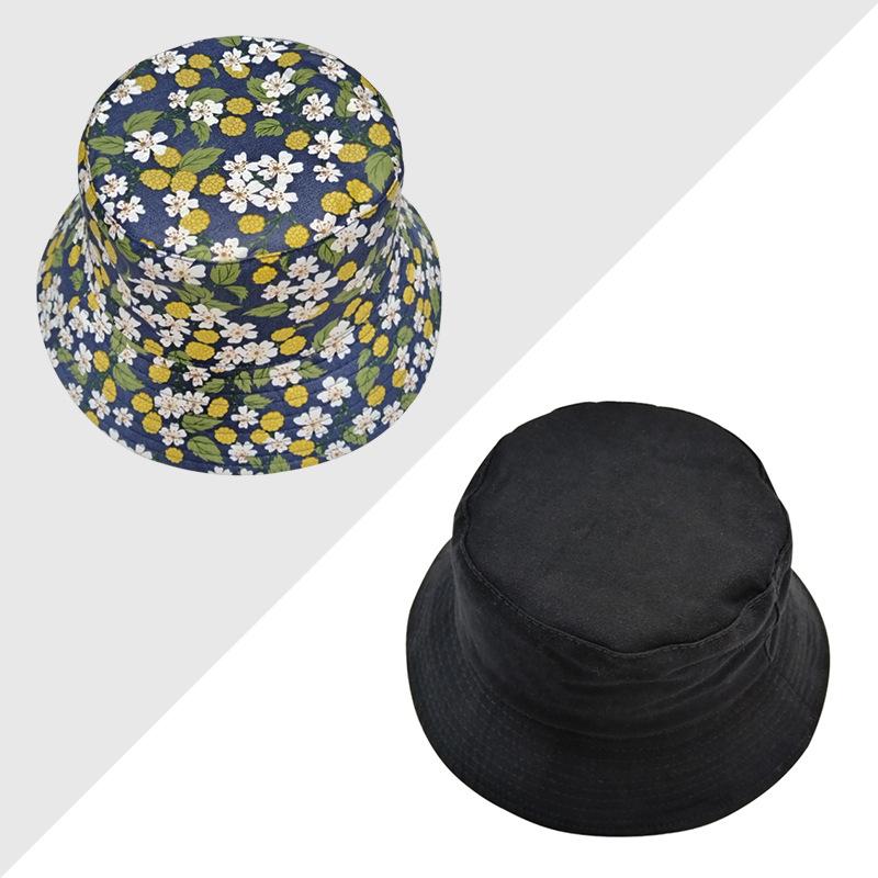 2025 Reversible Unisex Floral Fruit Print Bucket Hat Wide Brim Sun Protection for Beach Travel UPF50+ Fashion Dot Pattern