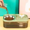 Cat Water Fountain & Food Bowl for Food and Water Dispenser Set Automatic Pet Fountain Water Dispenser and Stainless Steel Bowl