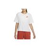 T Shirts Women's White Crew Neck Moderate Straight Fit DR9017-100